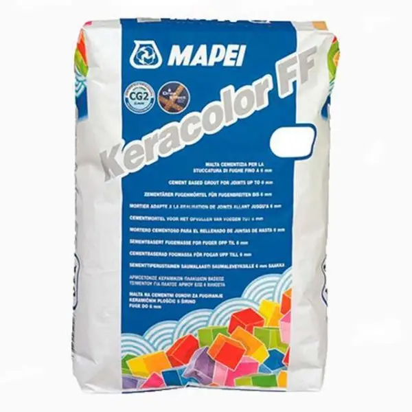 Цементная затирка Mapei Keracolor FF №100 Белый 2 кг.